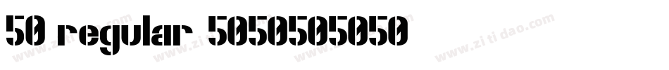 50 regular字体转换